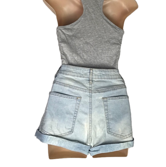 U2B - Urban Basics - Distressed Jean Shorts - Picture 8 of 10